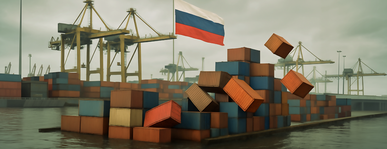 Контейнерооборот российских портов в июне показал отрицательную динамику