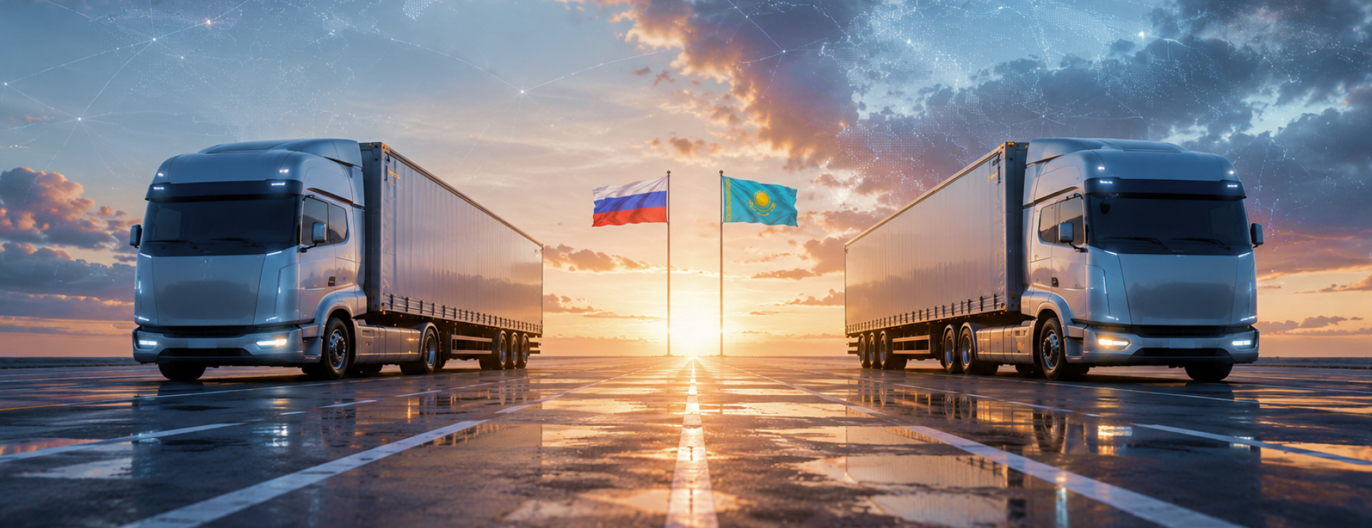 Беспилотные грузовики вышли на международный маршрут
